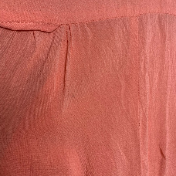 Maeve Anthropologie pink v-neck blouse long sleeve - Picture 3 of 6